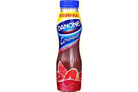 Отзыв на Напиток на сыворотке Danone Сочный с соком грейпфрута и вишни